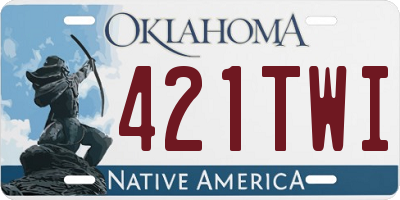 OK license plate 421TWI
