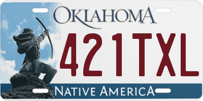 OK license plate 421TXL