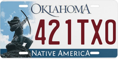 OK license plate 421TXO