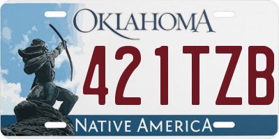 OK license plate 421TZB