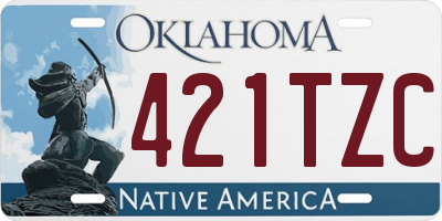 OK license plate 421TZC