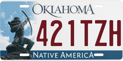 OK license plate 421TZH