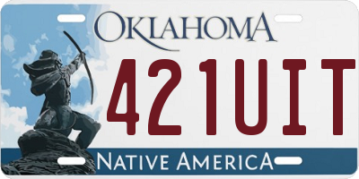 OK license plate 421UIT