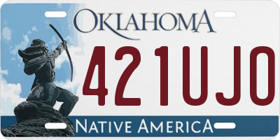 OK license plate 421UJO