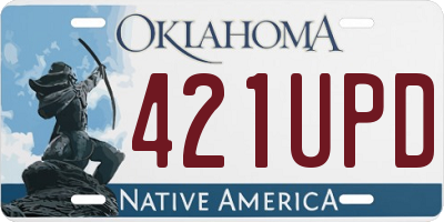 OK license plate 421UPD