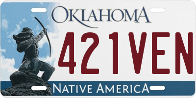OK license plate 421VEN