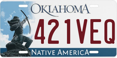 OK license plate 421VEQ