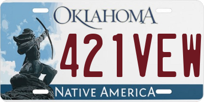 OK license plate 421VEW