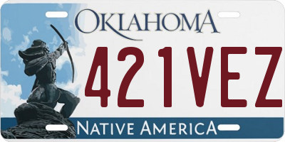 OK license plate 421VEZ