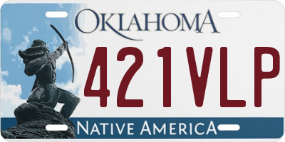 OK license plate 421VLP