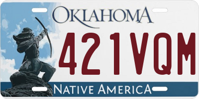 OK license plate 421VQM