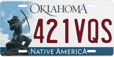 OK license plate 421VQS