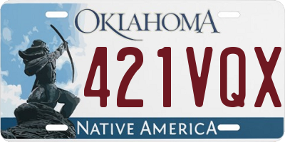 OK license plate 421VQX
