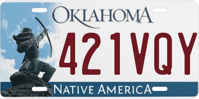 OK license plate 421VQY