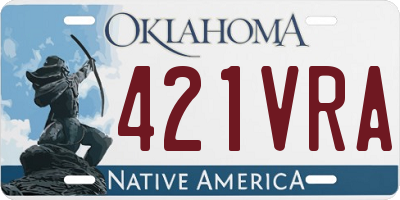 OK license plate 421VRA