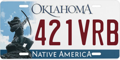 OK license plate 421VRB
