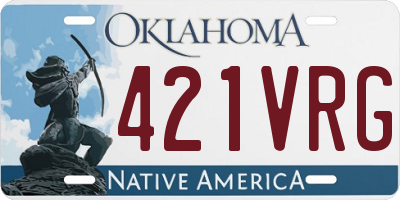 OK license plate 421VRG