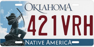 OK license plate 421VRH
