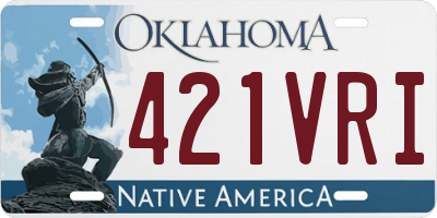 OK license plate 421VRI