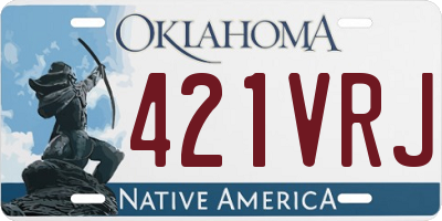 OK license plate 421VRJ