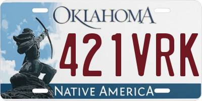 OK license plate 421VRK