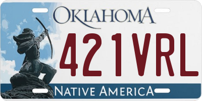 OK license plate 421VRL