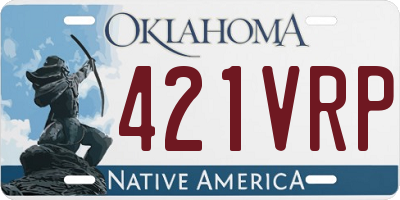 OK license plate 421VRP