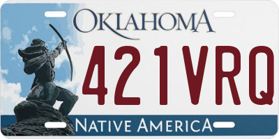 OK license plate 421VRQ