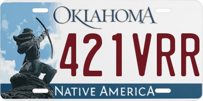 OK license plate 421VRR