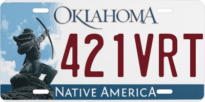 OK license plate 421VRT