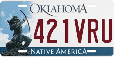 OK license plate 421VRU