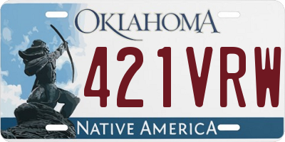 OK license plate 421VRW