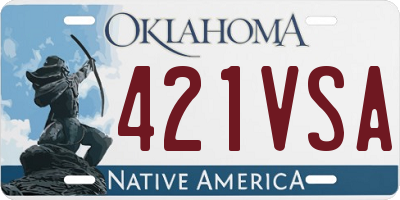 OK license plate 421VSA