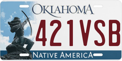 OK license plate 421VSB