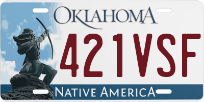 OK license plate 421VSF