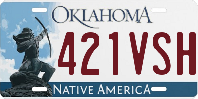 OK license plate 421VSH