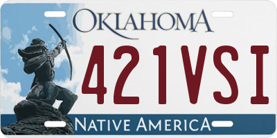 OK license plate 421VSI