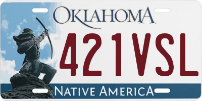 OK license plate 421VSL