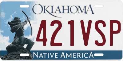 OK license plate 421VSP