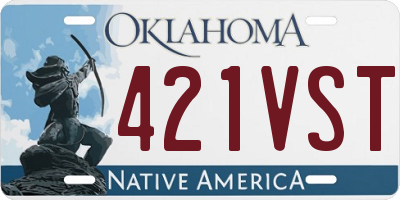 OK license plate 421VST