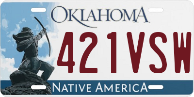 OK license plate 421VSW
