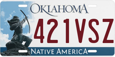 OK license plate 421VSZ