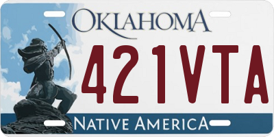 OK license plate 421VTA