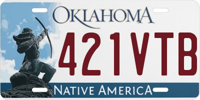 OK license plate 421VTB