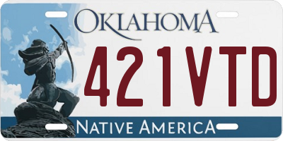 OK license plate 421VTD