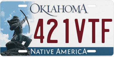 OK license plate 421VTF