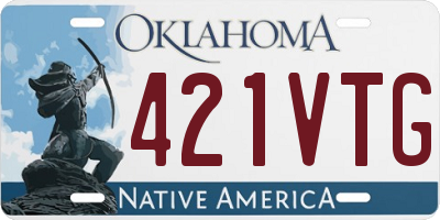 OK license plate 421VTG