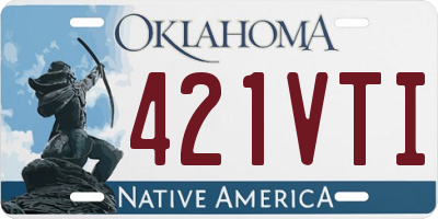 OK license plate 421VTI