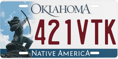 OK license plate 421VTK