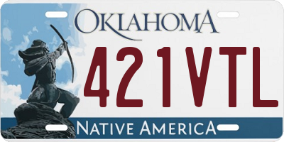 OK license plate 421VTL